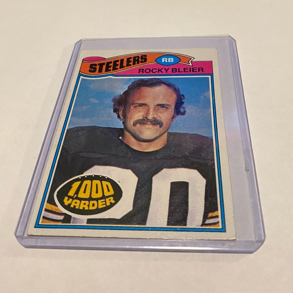 Rocky Bleier 1977 Topps Football Card -#281 Pittsburgh Steelers Vintage